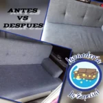 Antes y después de lavado de muebles en Cali realizado por Lavandería La Especial